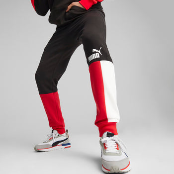 Pantaloni joggers neri e rossi da uomo Puma For All Time, Abbigliamento Sport, SKU a723000101, Immagine 0